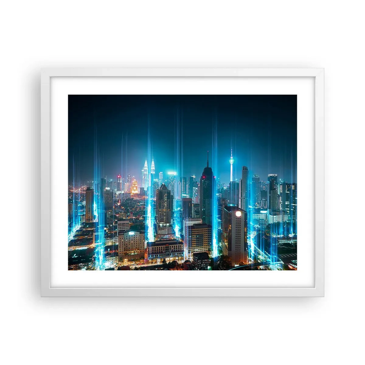 Poster în ramă albă - Prin Berlin spre cer - 50x40 cm