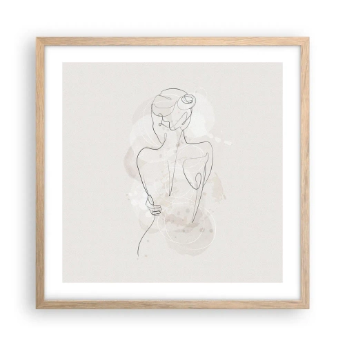 Poster în ramă de stejar deschis - Ca un instrument sensibil - 50x50 cm