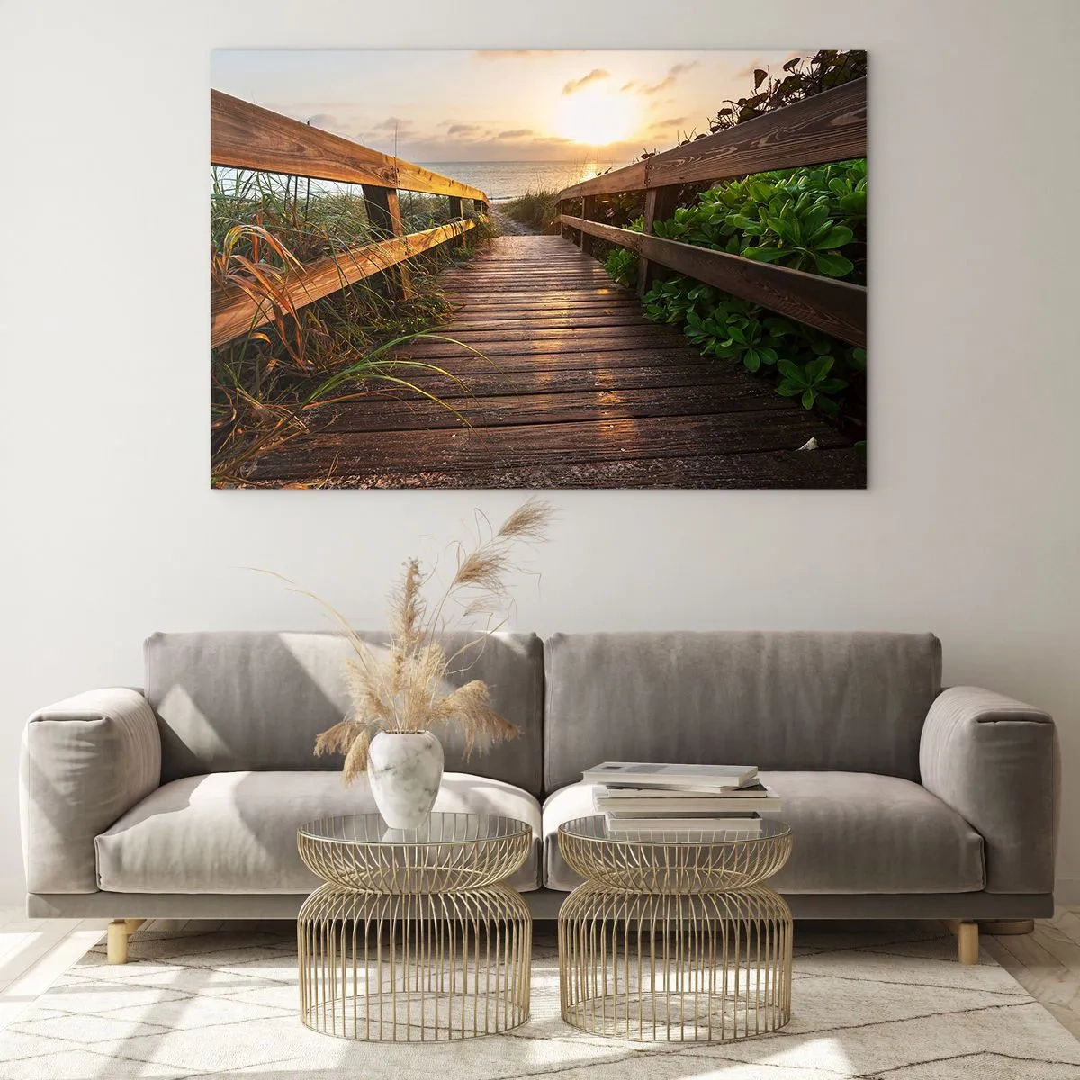Tablou pe sticlă - Și direct la țărm - 120x80 cm