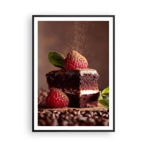 Poster în ramă neagră - Viața este dulce - 70x100 cm