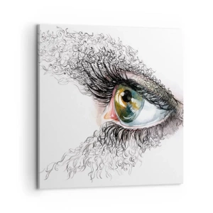 Tablou pe pânză - Privește direct în suflet - 60x60 cm