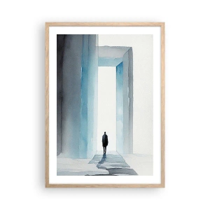 Poster în ramă de stejar deschis - Trăiește fără limite - 50x70 cm