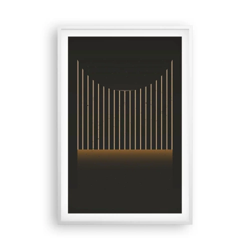Poster în ramă albă - Explorați întunericul - 61x91 cm