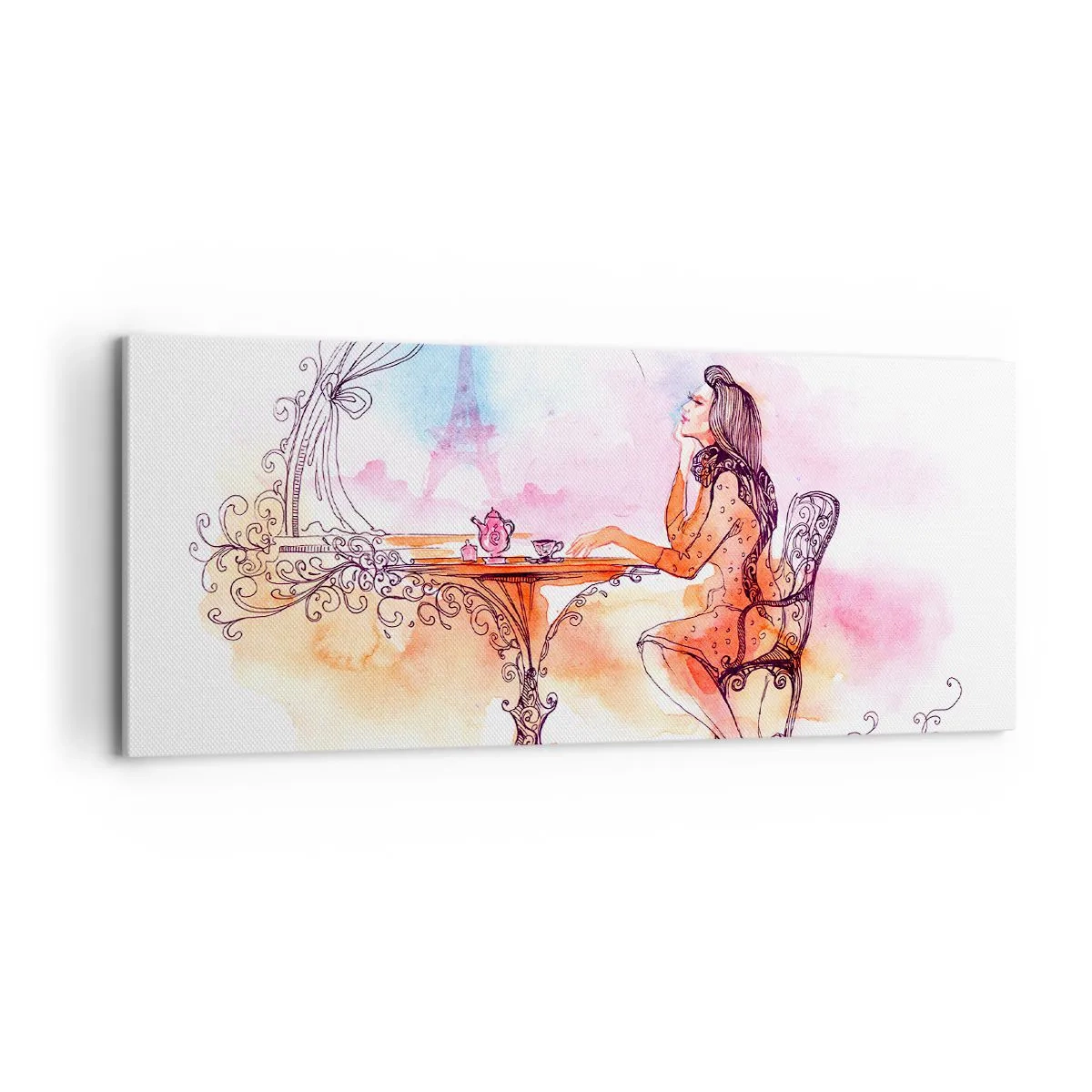 Tablou pe pânză - Șic parizian - 100x40 cm