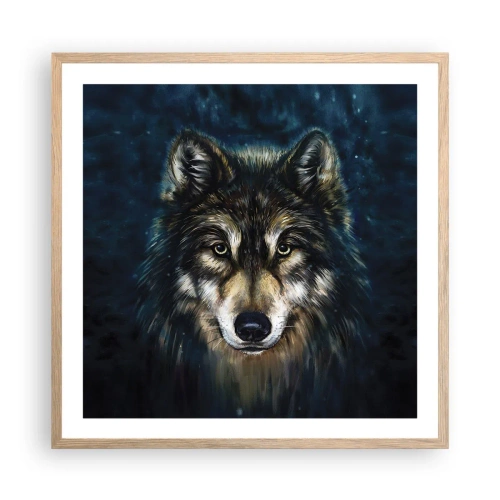 Poster în ramă de stejar deschis - Alfa? Și omega - 60x60 cm