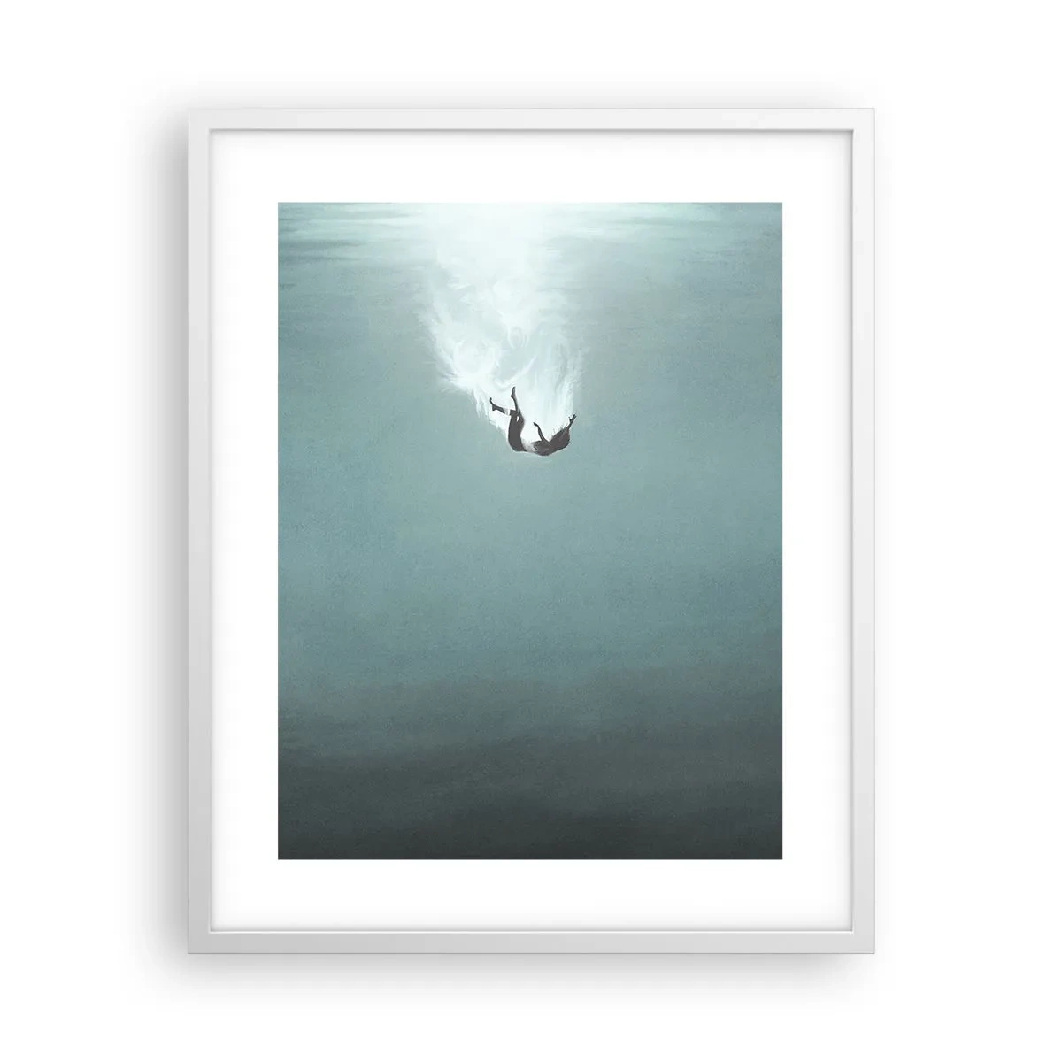 Poster în ramă albă - În îmbrățișarea oceanului - 40x50 cm