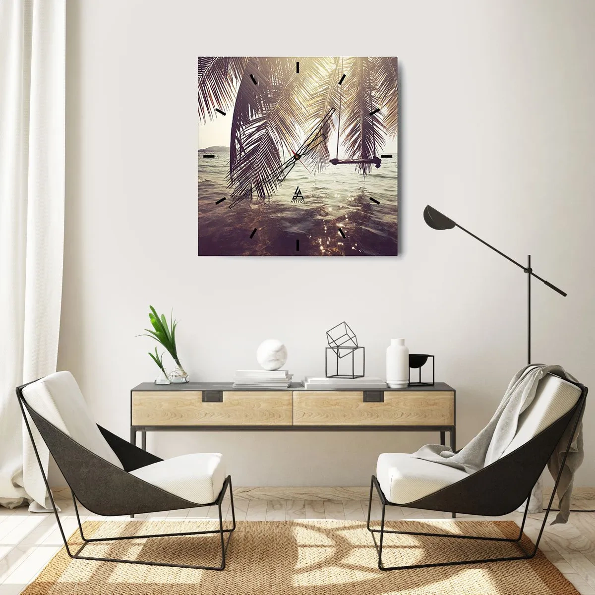 Ceas de perete - Ceas pe sticlă - Poți să te dai în vânt după pofta inimii tale - 40x40 cm