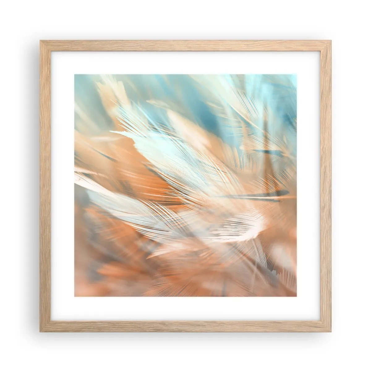 Poster în ramă de stejar deschis - În țara blândeții - 40x40 cm