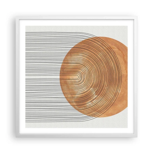 Poster în ramă albă - Compoziția solară - 60x60 cm