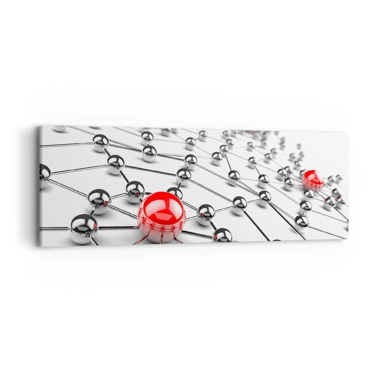 Tablou pe pânză - Plasă de argint - 90x30 cm