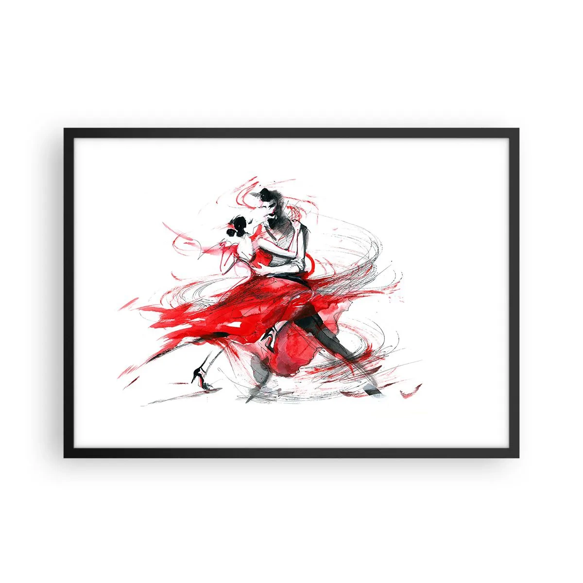 Poster în ramă neagră - Tango - ritmul pasiunii - 70x50 cm