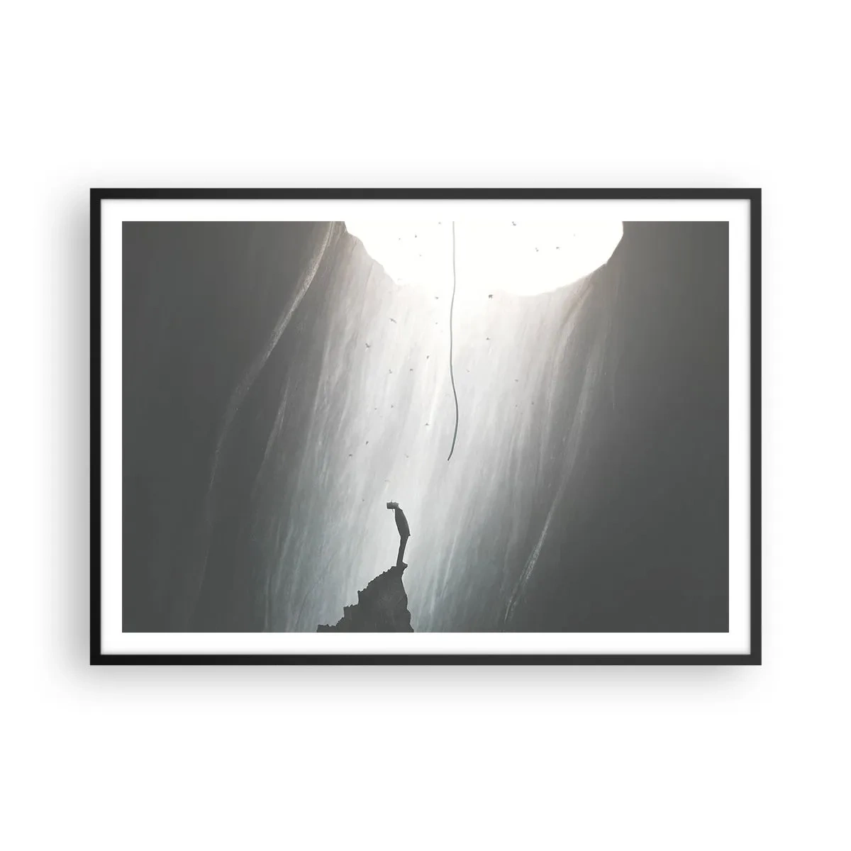 Poster în ramă neagră - Există întotdeauna o cale de ieșire - 100x70 cm