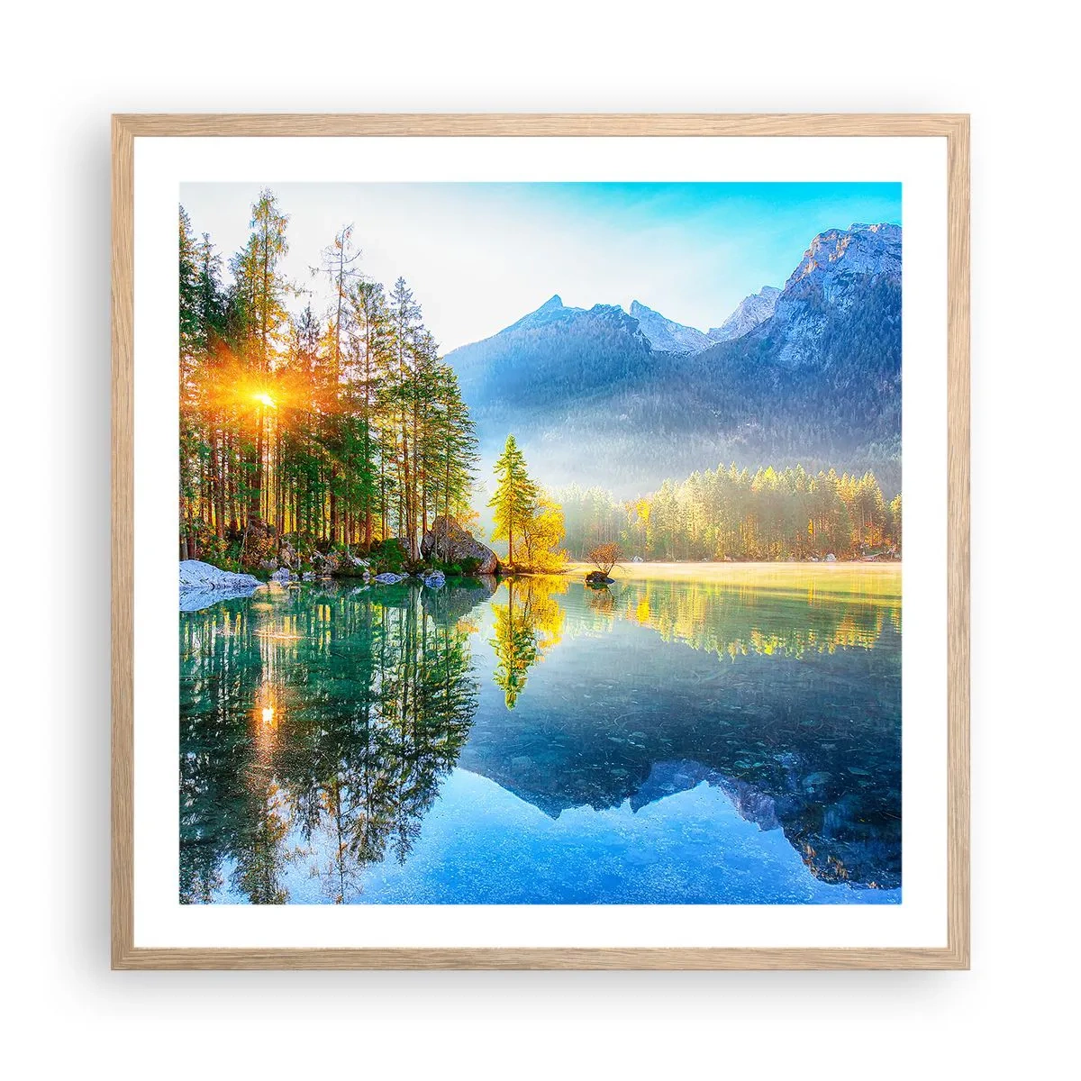 Poster în ramă de stejar deschis - Maiestate și dulceață - 60x60 cm