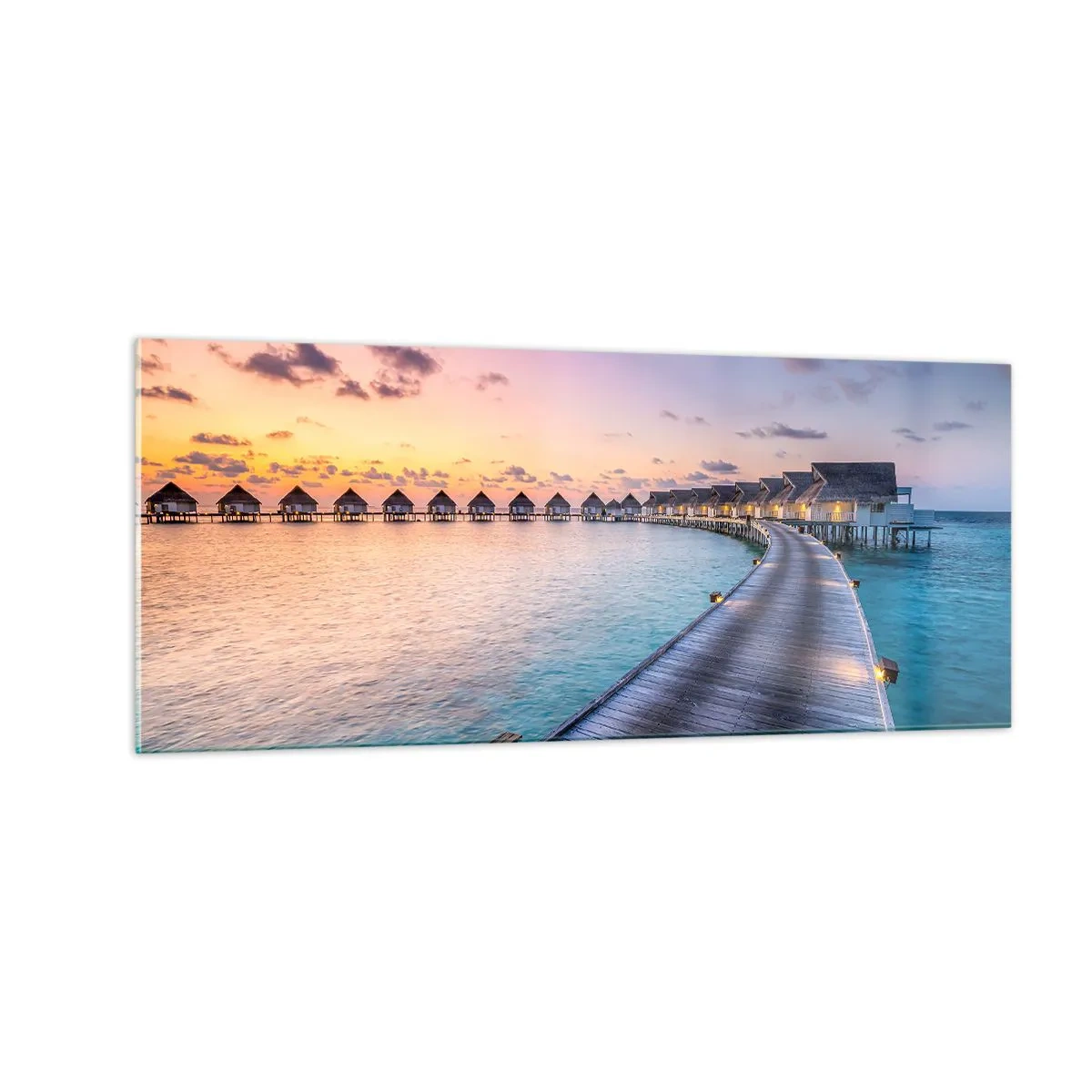 Tablou pe sticlă - Vacanță - înapoi la sursă - 100x40 cm