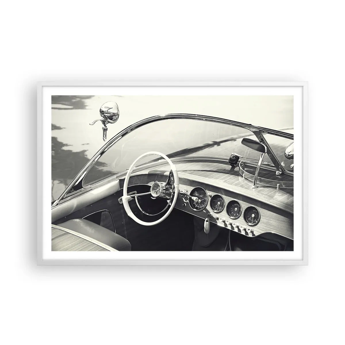 Poster în ramă albă - E timpul pentru cei bogați - 91x61 cm