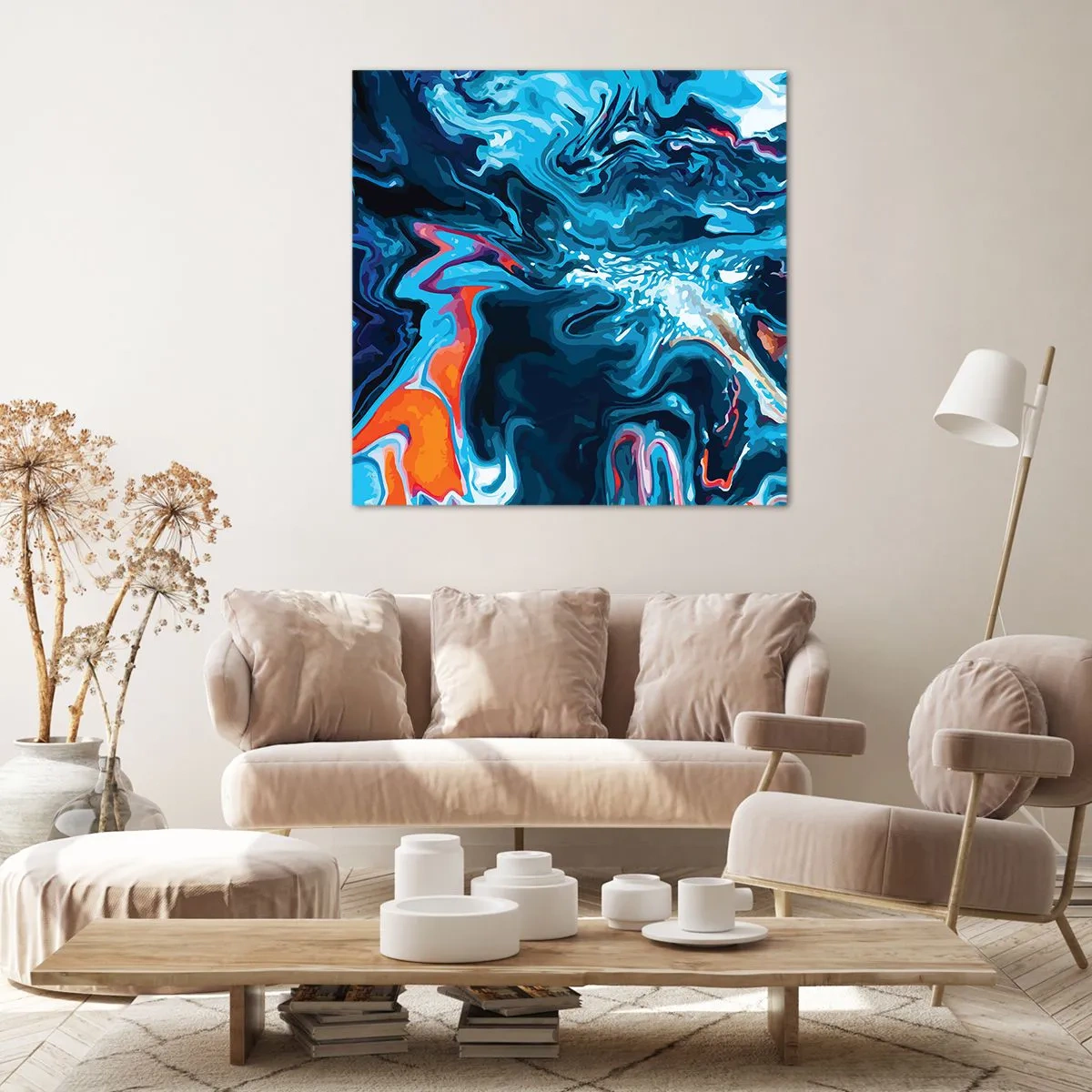 Tablou pe pânză - Călătorie spre centrul cerului - 60x60 cm