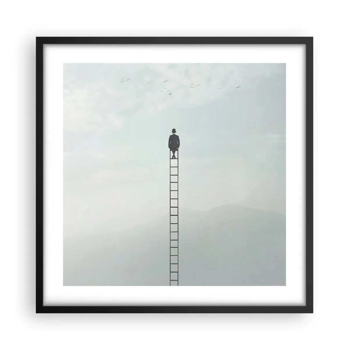 Poster în ramă neagră - Fii deasupra - 50x50 cm