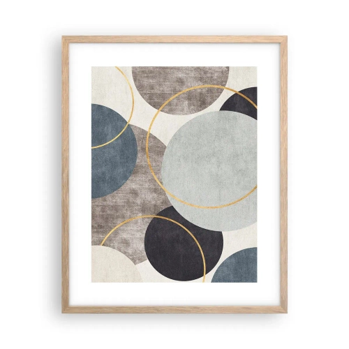 Poster în ramă de stejar deschis - Roată cu roată - 40x50 cm