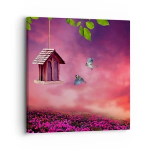 Tablou pe pânză - Invitație la cină - 30x30 cm