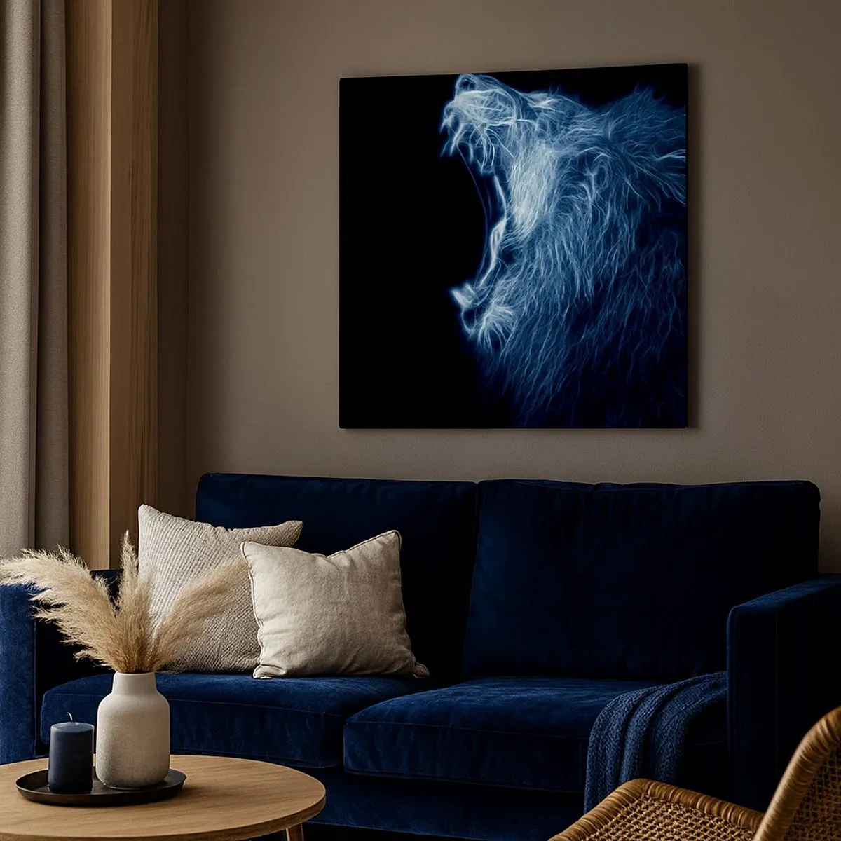 Tablou pe pânză - Mânia înflăcărată a regelui - 30x30 cm