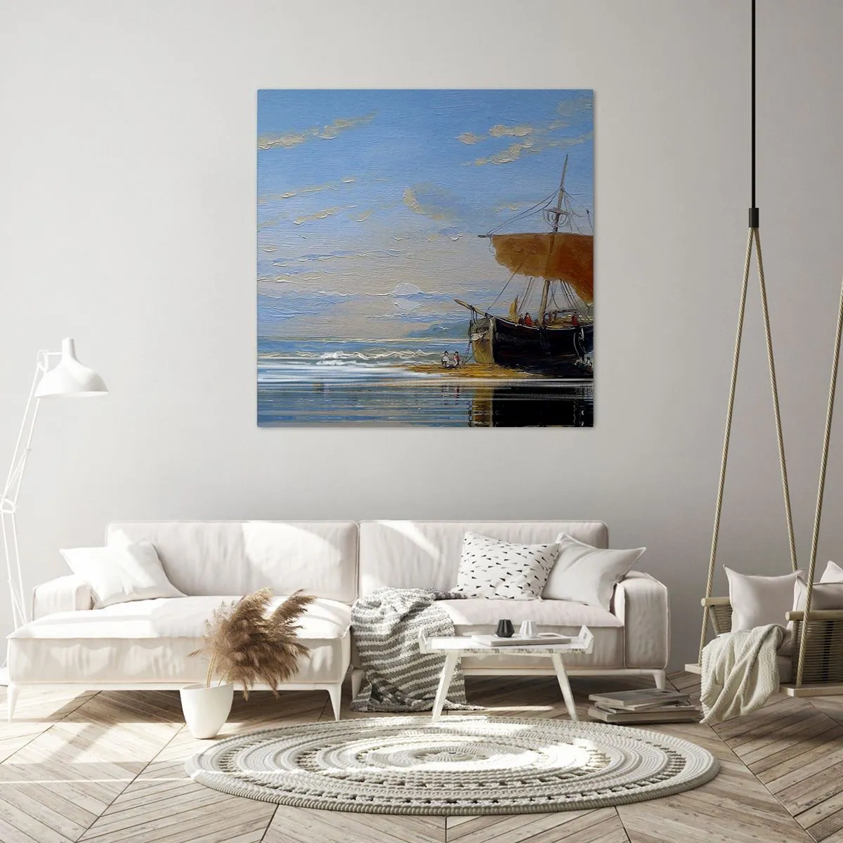 Tablou pe pânză - Apă, pământ, aer - 50x50 cm