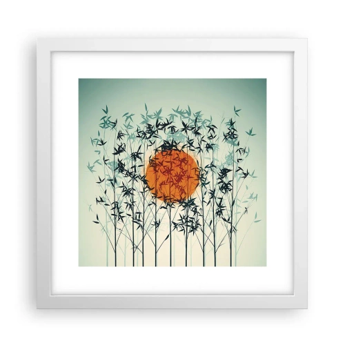 Poster în ramă albă - Soarele japonez - 30x30 cm