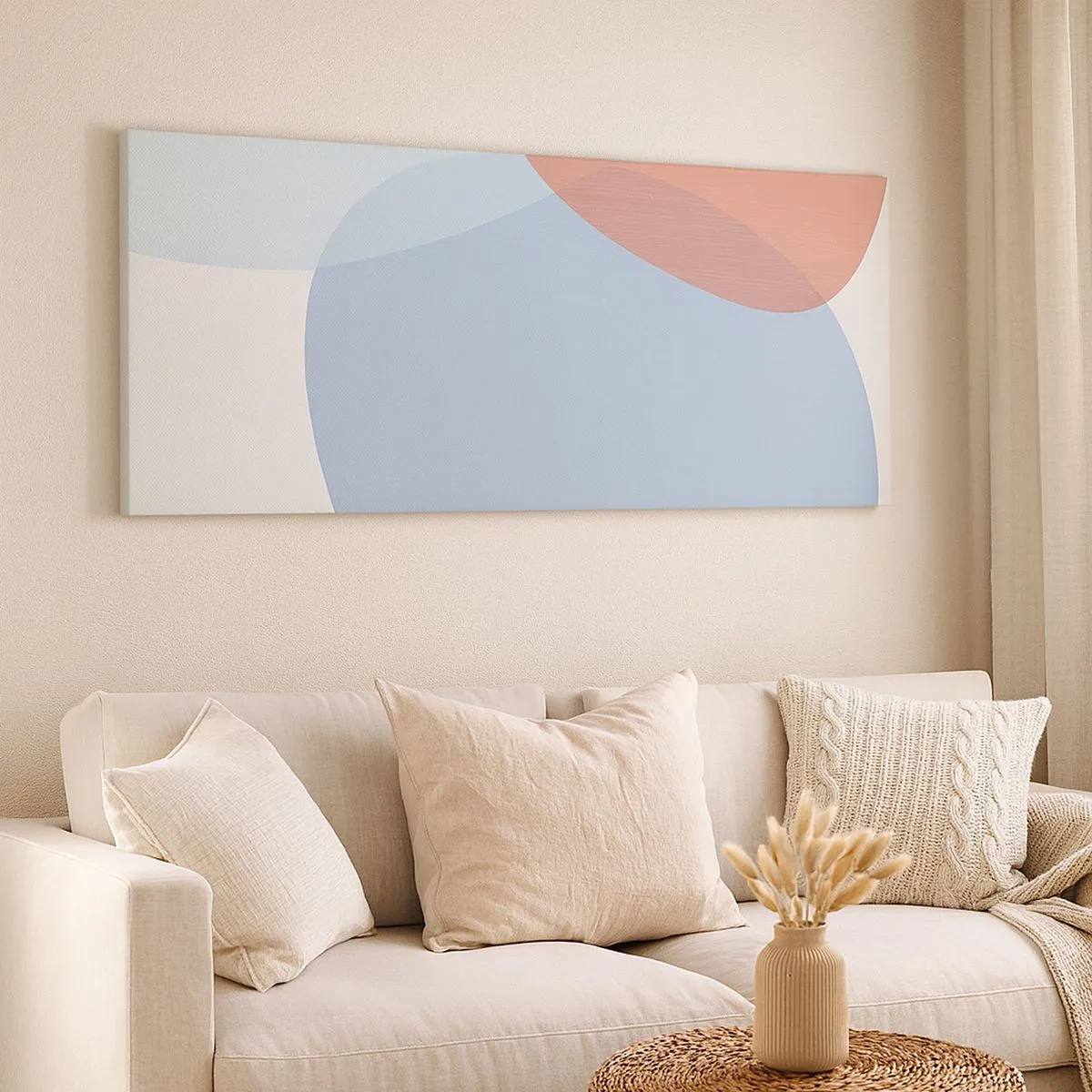 Tablou pe pânză - Relații pastelate - 100x40 cm