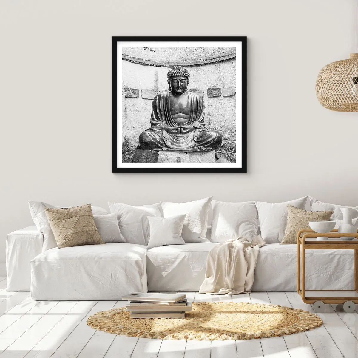 Poster în ramă neagră - La sursa păcii - 50x50 cm