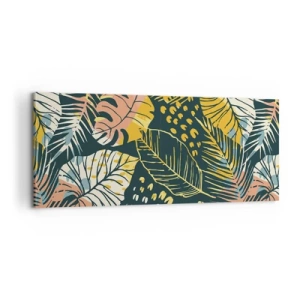 Tablou pe pânză - Fantezie cu frunze - 100x40 cm