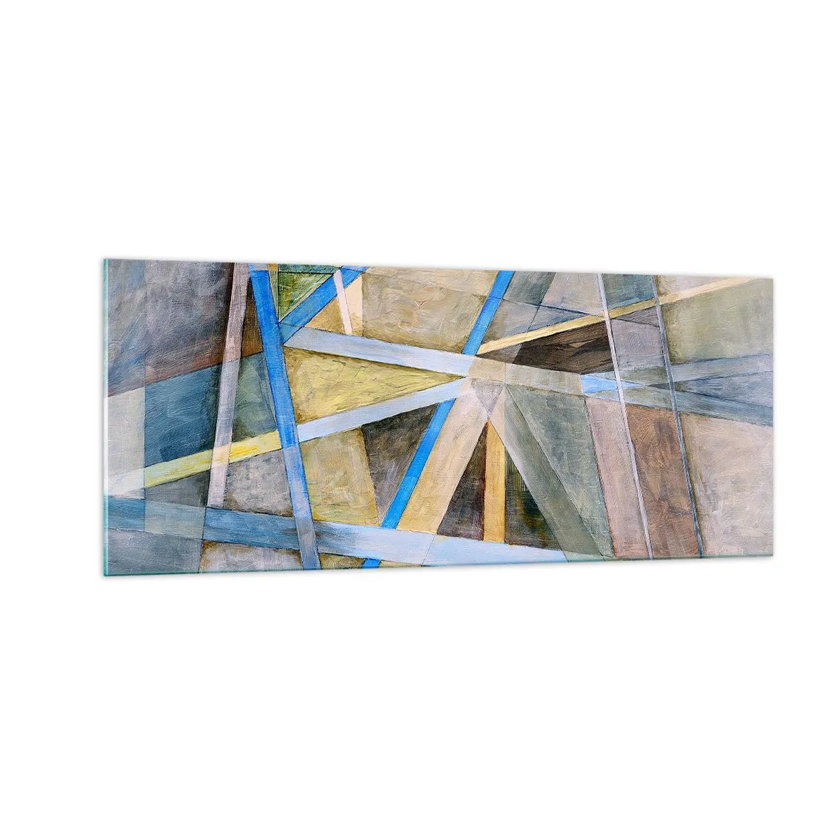 Tablou pe sticlă - Drept sau de-a curmezișul? - 100x40 cm