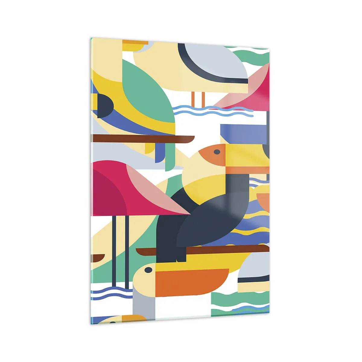 Tablou pe sticlă - Cheful păsărilor - 50x70 cm