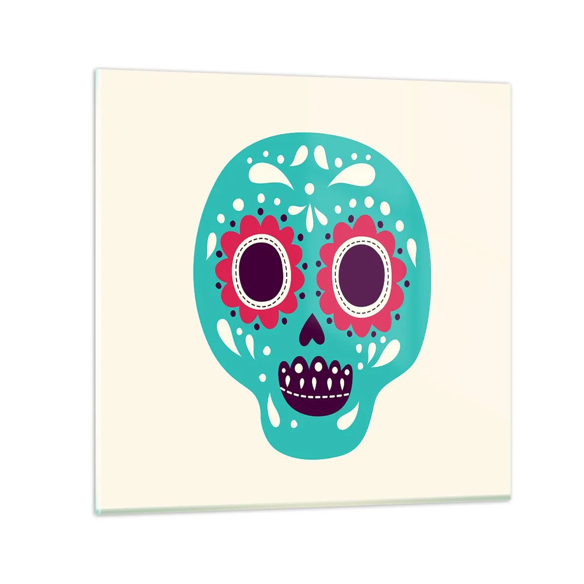 Tablou pe sticlă - Viața - distracție până la moarte - 60x60 cm