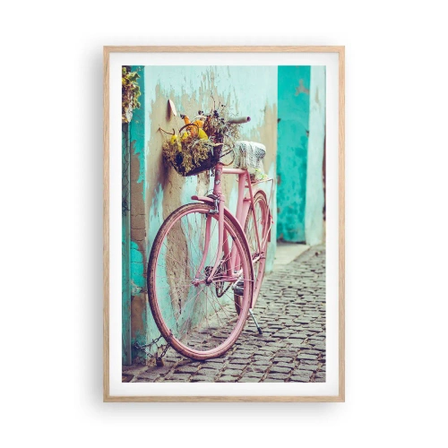 Poster în ramă de stejar deschis - Mă întorc imediat - 61x91 cm