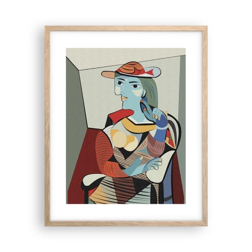 Poster în ramă de stejar deschis - Prin ochii lui Picasso - 40x50 cm