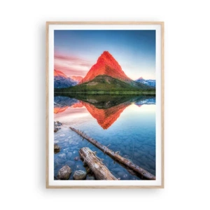 Poster în ramă de stejar deschis - Căldură și frig - 70x100 cm