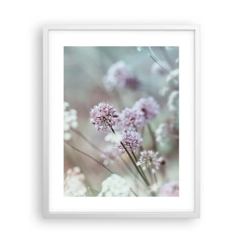 Poster în ramă albă - Ierburi dulci filigranate - 40x50 cm