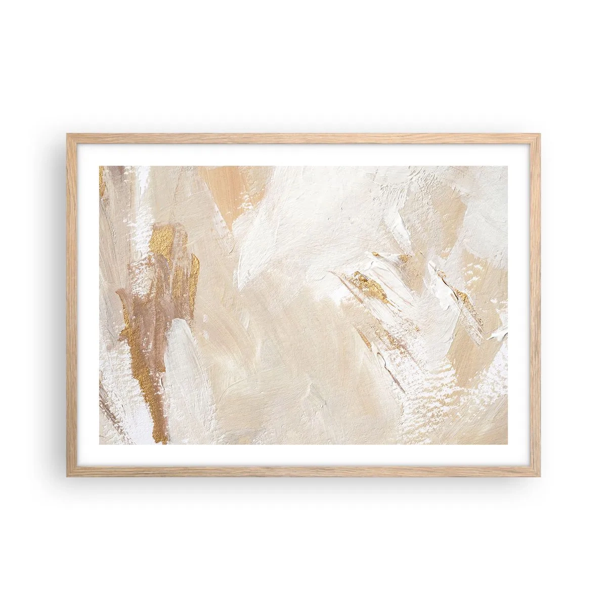 Poster în ramă de stejar deschis - Compoziție pastel - 70x50 cm