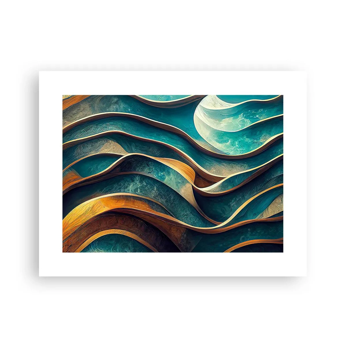 Poster - Meandre de albastru - 40x30 cm