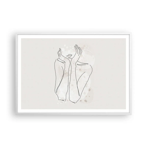 Poster în ramă albă - Un moment pentru vis - 100x70 cm