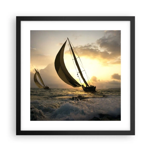 Poster în ramă neagră - Vânt în jos și în sus - 40x40 cm