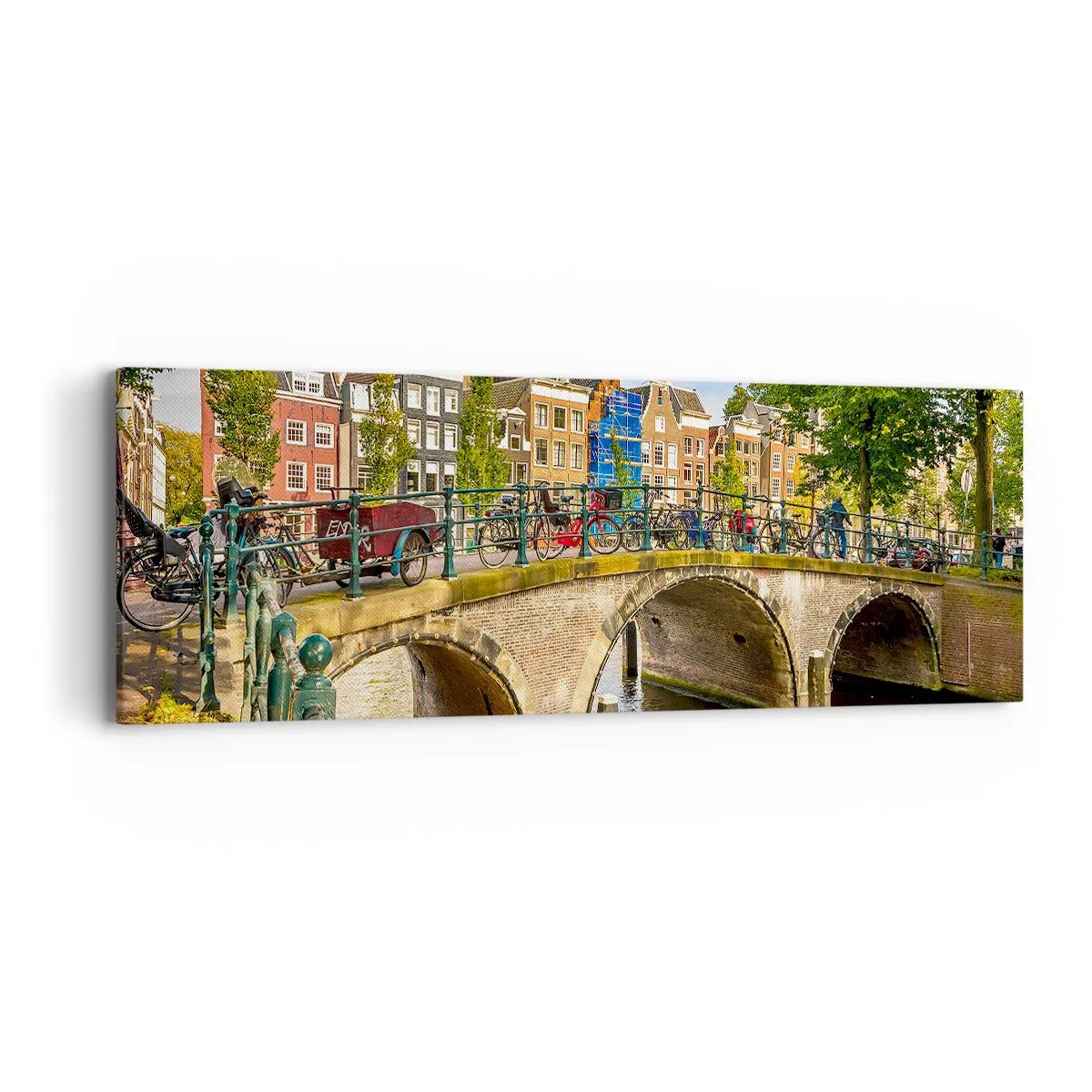 Tablou pe pânză - Primăvara lângă canal - 90x30 cm
