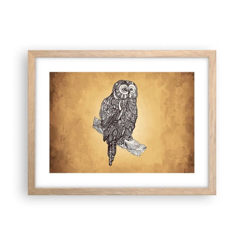Poster în ramă de stejar deschis - Ornamente complicate de înțelepciune - 40x30 cm