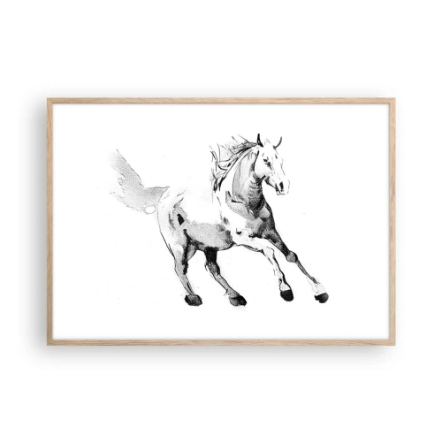 Poster în ramă de stejar deschis - Suflet neîmblânzit - 100x70 cm