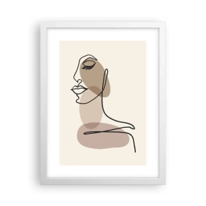 Poster în ramă albă - O anumită linie de frumusețe - 30x40 cm
