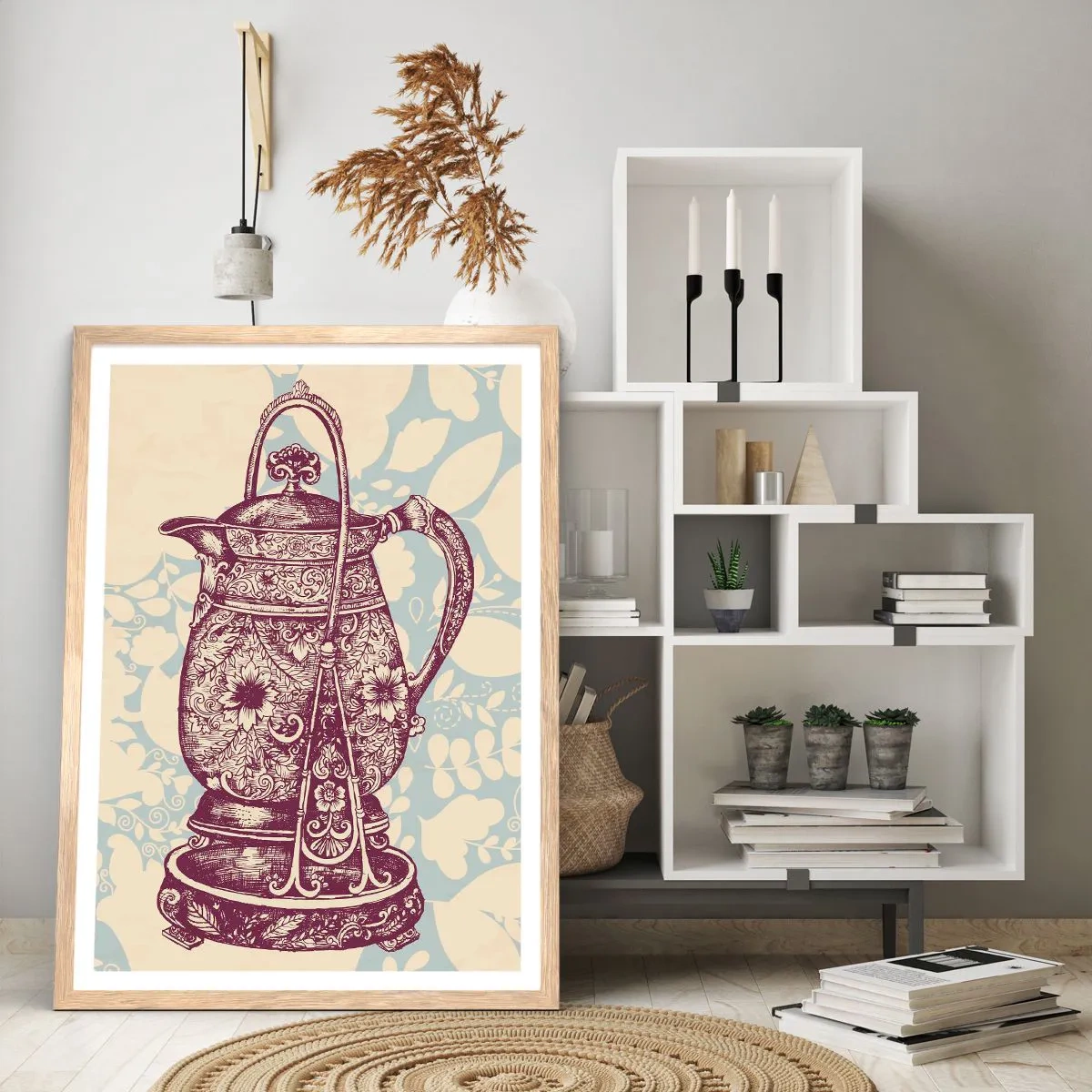 Poster în ramă de stejar deschis - Frumusețea vieții de zi cu zi - 30x40 cm