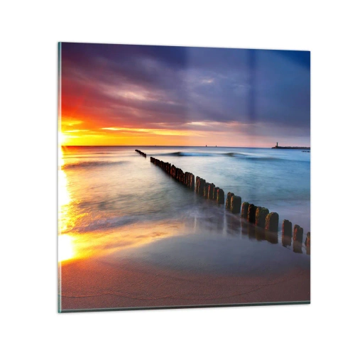 Tablou pe sticlă - Ascultă tăcerea - 60x60 cm