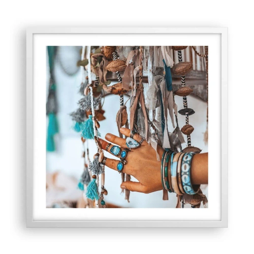 Poster în ramă albă - Comori locale - 50x50 cm