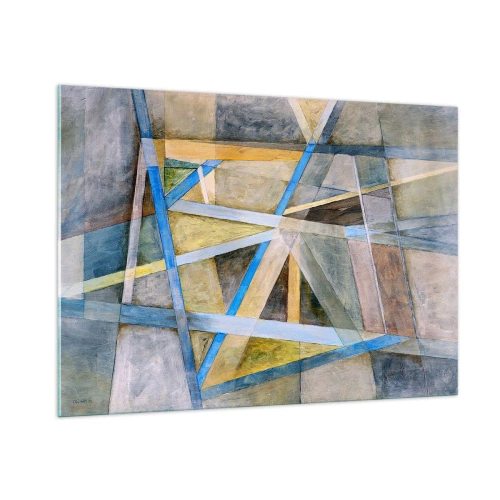 Tablou pe sticlă - Drept sau de-a curmezișul? - 100x70 cm