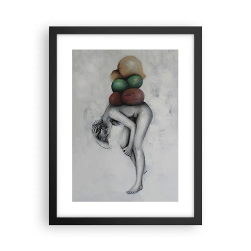 Poster în ramă neagră - Povara vieții - 30x40 cm