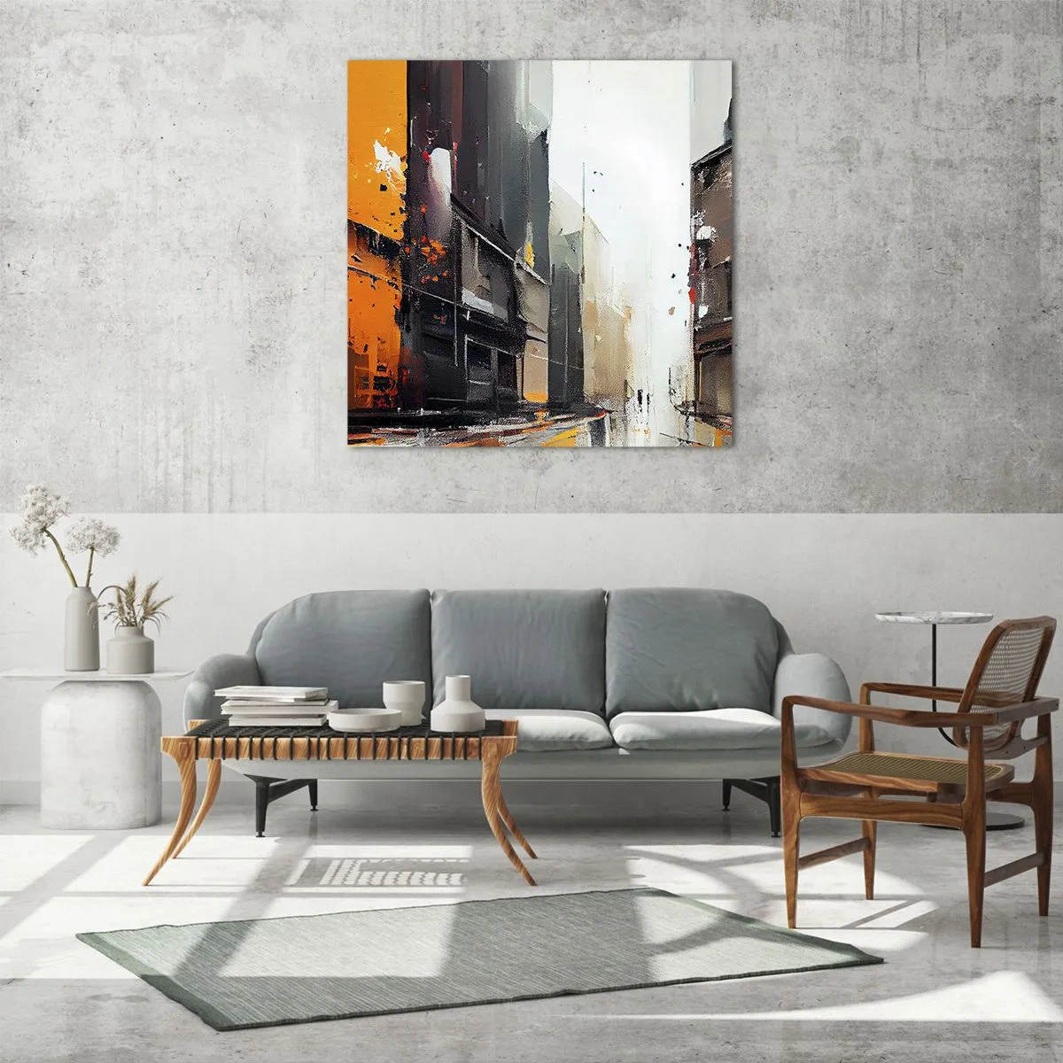 Tablou pe sticlă - O zi ploioasă - 30x30 cm